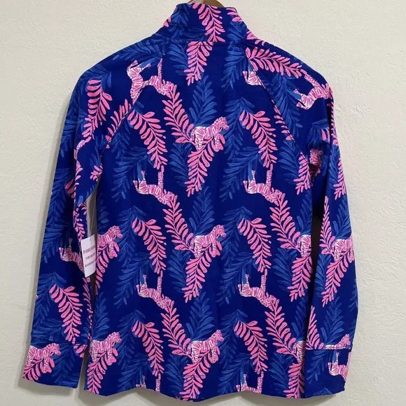 SOLD! Lilly Pulitzer Skipper Popover NWT XS Royal Purple Dazzle Zip UPF 50+ NEW - Picture 15 of 16